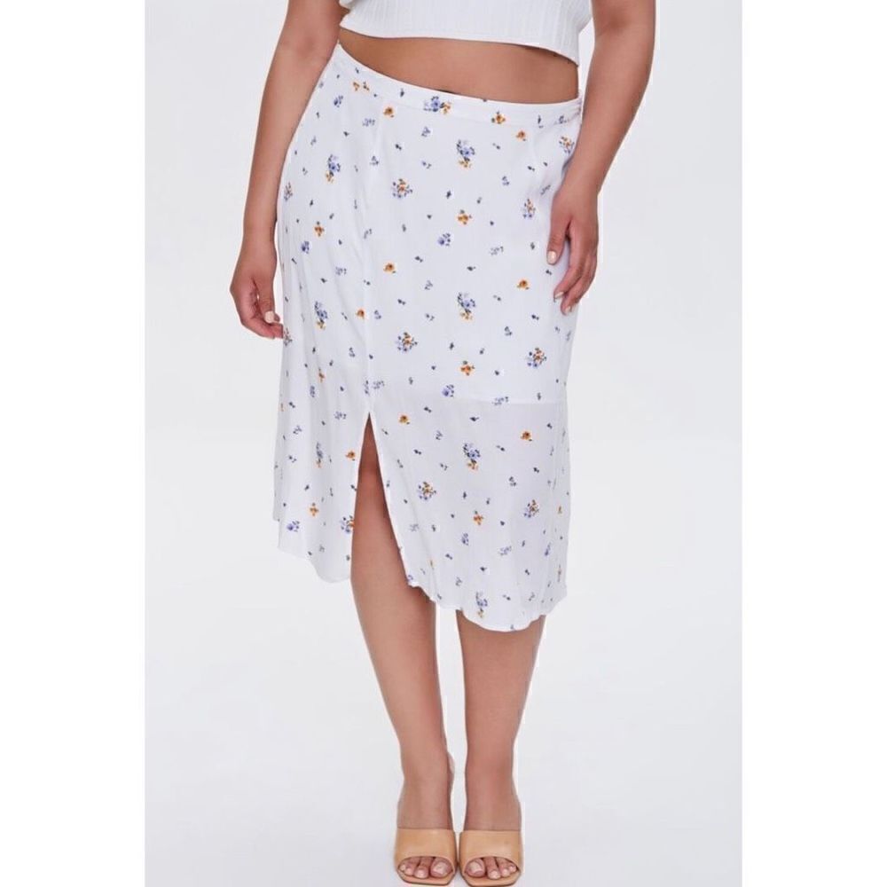 Forever 21 Plus Ditzy Floral Skirt | 3X